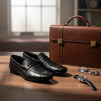 Men’s Black Premium Formal Loafers | Soft Padding Hand-Made Article